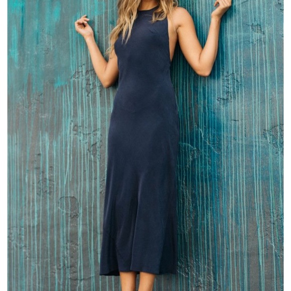 Stone Cold Fox Dresses & Skirts - NWOT Stone Cold Fox Navy 100% Silk Sutter Dress